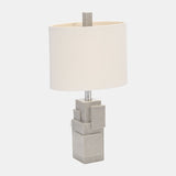 Resin 21" Blocks Table Lamp,gray from Sagebrook Home - Luna Furniture