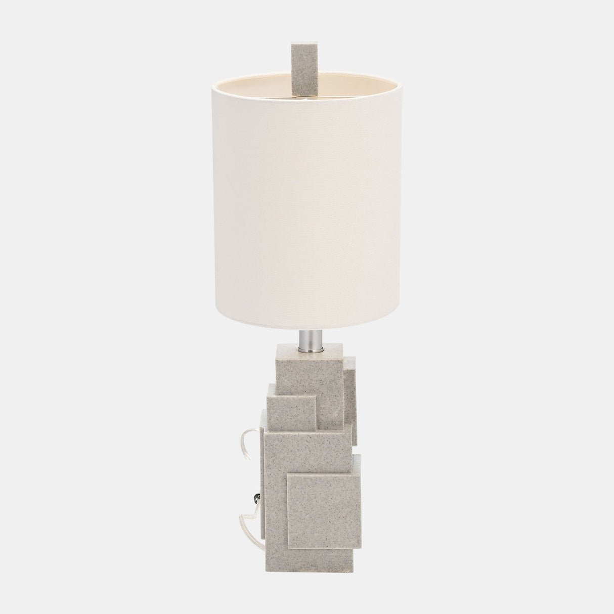 Resin 21" Blocks Table Lamp,gray from Sagebrook Home - Luna Furniture