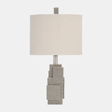 Resin 21" Blocks Table Lamp,gray from Sagebrook Home - Luna Furniture