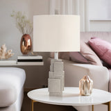 Resin 21" Blocks Table Lamp,gray from Sagebrook Home - Luna Furniture