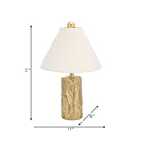 Resin 21" Textured Table Lamp, Gold from Sagebrook Home - Luna Furniture