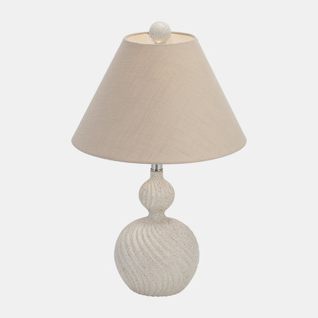 Resin 21" Twist Table Lamp,cream Speckle from Sagebrook Home - Luna Furniture