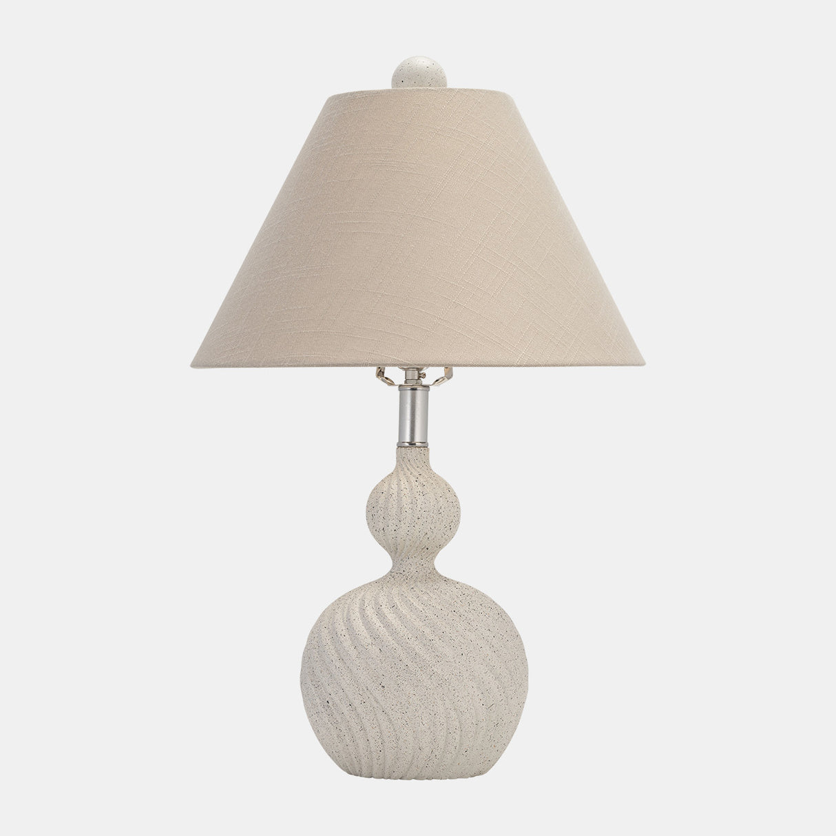 Resin 21" Twist Table Lamp,cream Speckle from Sagebrook Home - Luna Furniture