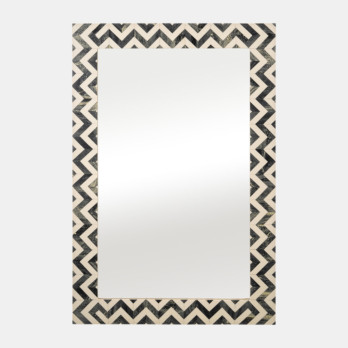 Resin 24x36 Chevron Rect Mirror Gray/wht - 17385