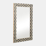 Resin 24x36 Chevron Rect Mirror Gray/wht - 17385