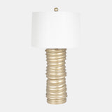 Resin 28" Stacking Rings Table Lamp, Champagne from Sagebrook Home - Luna Furniture