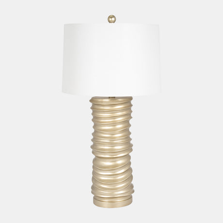 Resin 28" Stacking Rings Table Lamp, Champagne from Sagebrook Home - Luna Furniture