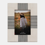 Resin, 4x6 Abstract Photo Frame, Black/white - 16851