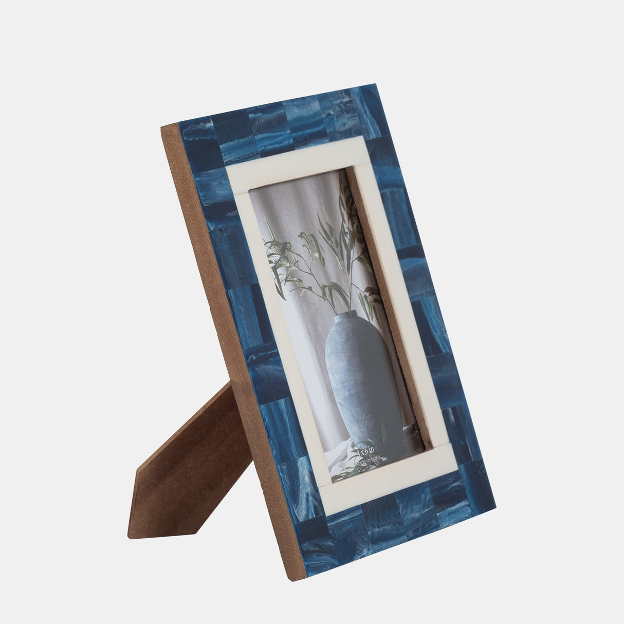 Resin, 4x6 Navy & White Border Photo Frame, Navy/w - 18123-01