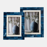 Resin, 4x6 Navy & White Border Photo Frame, Navy/w - 18123-01