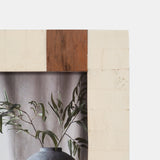 Resin, 4x6 Wood Stripe Photo Frame, Ivory/brown - 18695-01