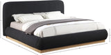 Rigby Boucle Fabric King Bed Black from Meridian - Luna Furniture