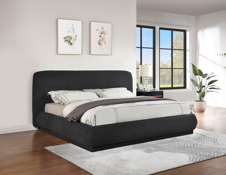 Rigby Boucle Fabric King Bed Black from Meridian - Luna Furniture