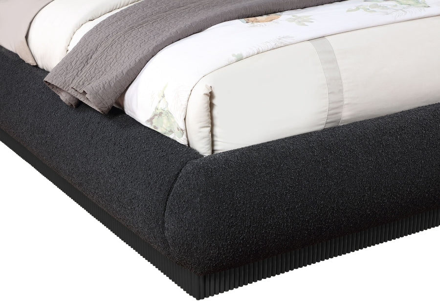 Rigby Boucle Fabric King Bed Black from Meridian - Luna Furniture