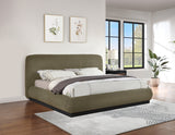 Rigby Boucle Fabric King Bed Olive from Meridian - Luna Furniture