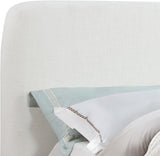 Rigby Linen Textured Fabric King Bed Cream from Meridian - Luna Furniture