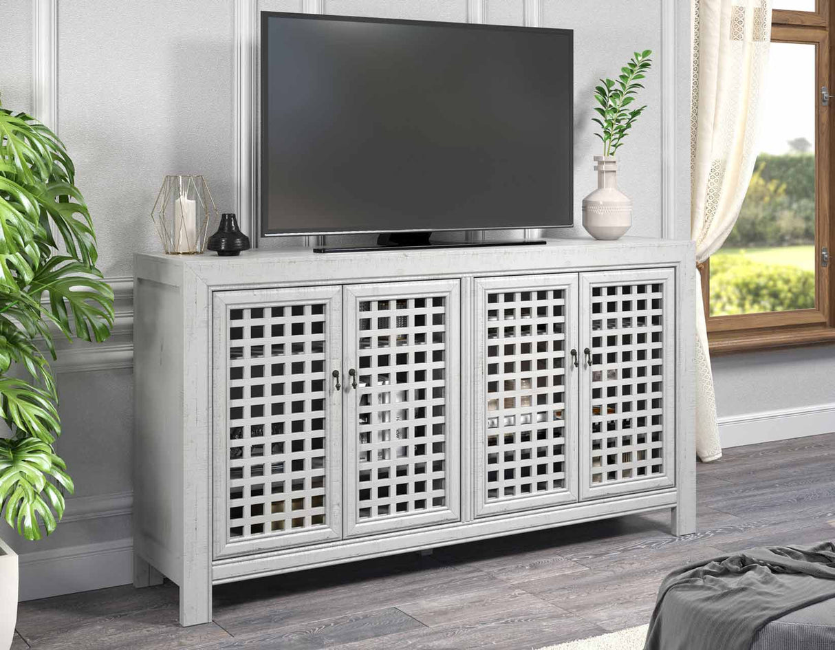 Rio 4-Door Accent Cabinet, Gray from Steve Silver - Luna Furniture