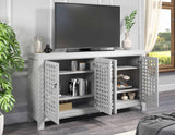 Rio 4-Door Accent Cabinet, Gray from Steve Silver - Luna Furniture