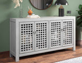 Rio 4-Door Accent Cabinet, Gray from Steve Silver - Luna Furniture