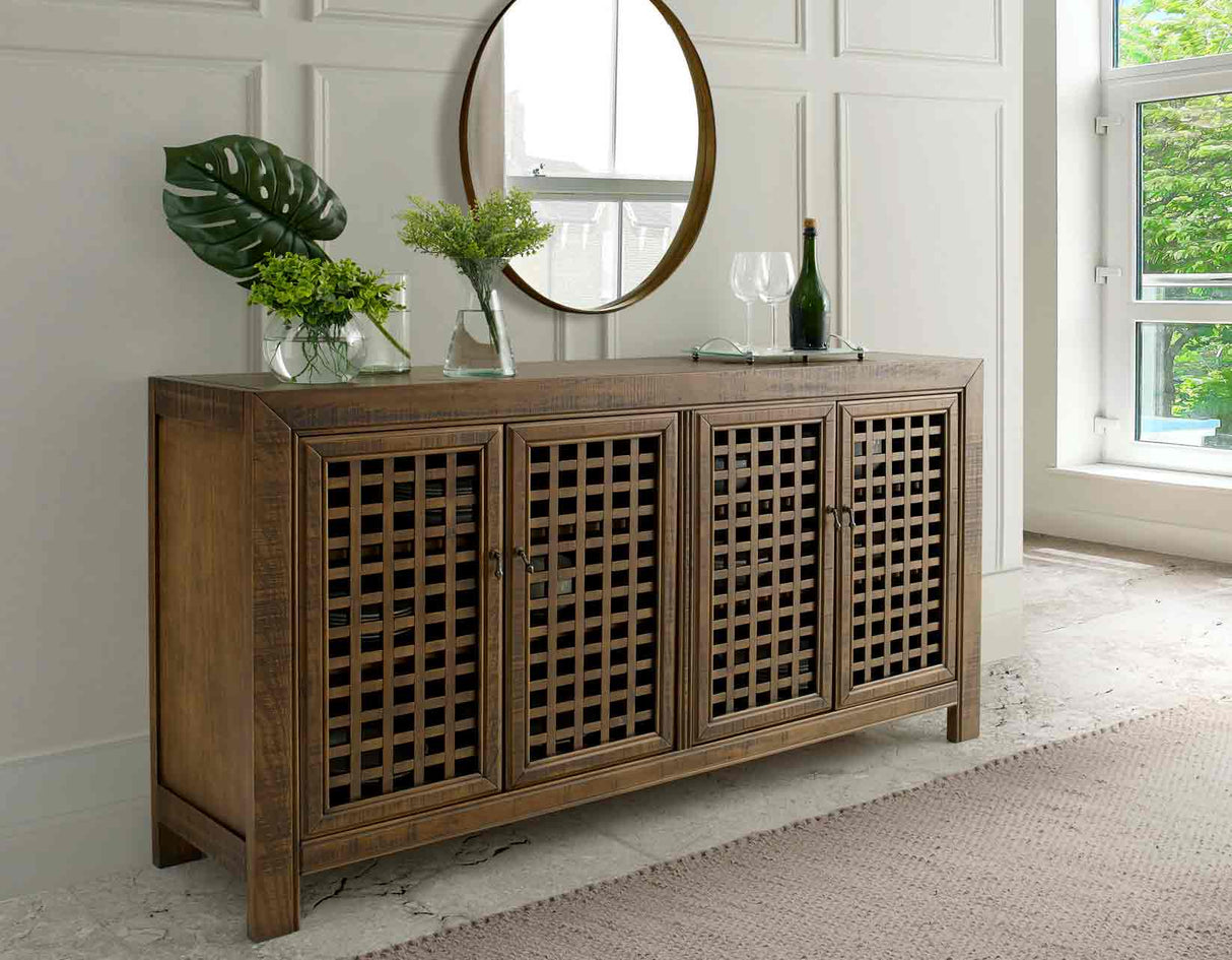 Rio 4-Door Accent Cabinet, Mocha from Steve Silver - Luna Furniture