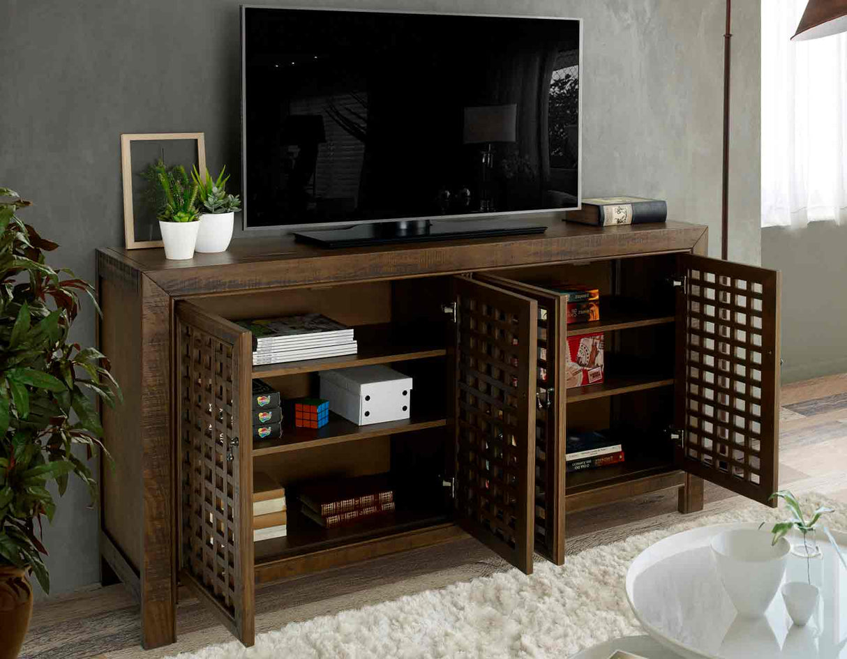 Rio 4-Door Accent Cabinet, Mocha from Steve Silver - Luna Furniture