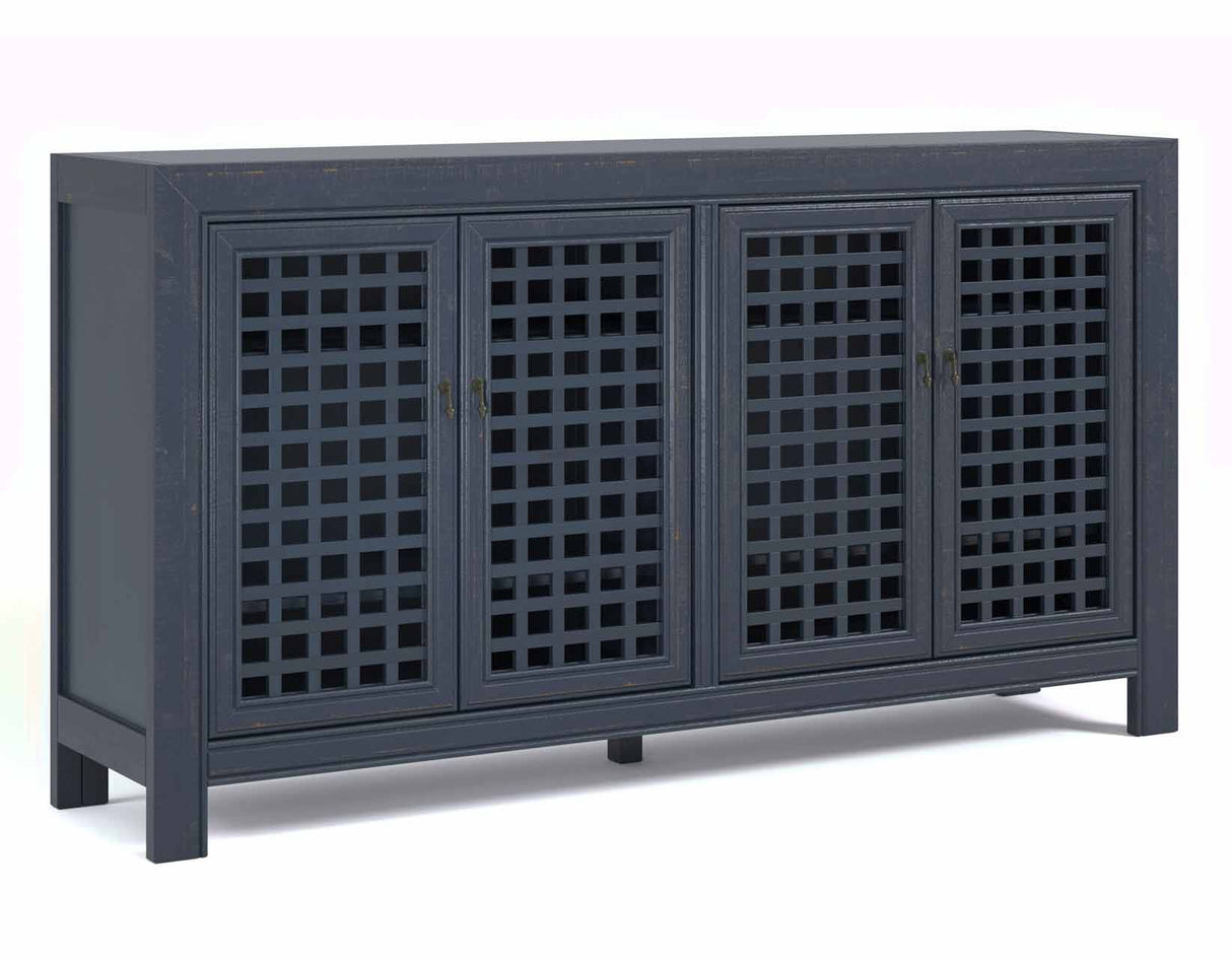 Rio 4-Door Accent Cabinet, Navy from Steve Silver - Luna Furniture