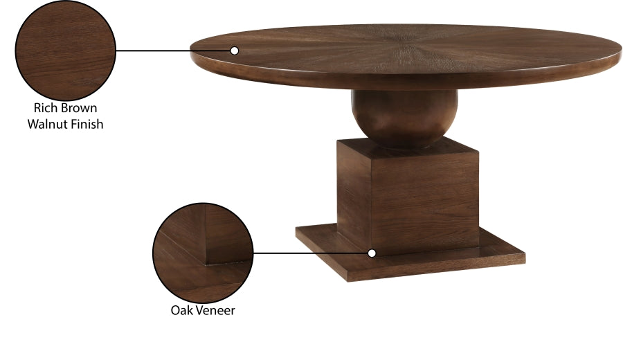 Rishal Dining Table Brown from Meridian - Luna Furniture