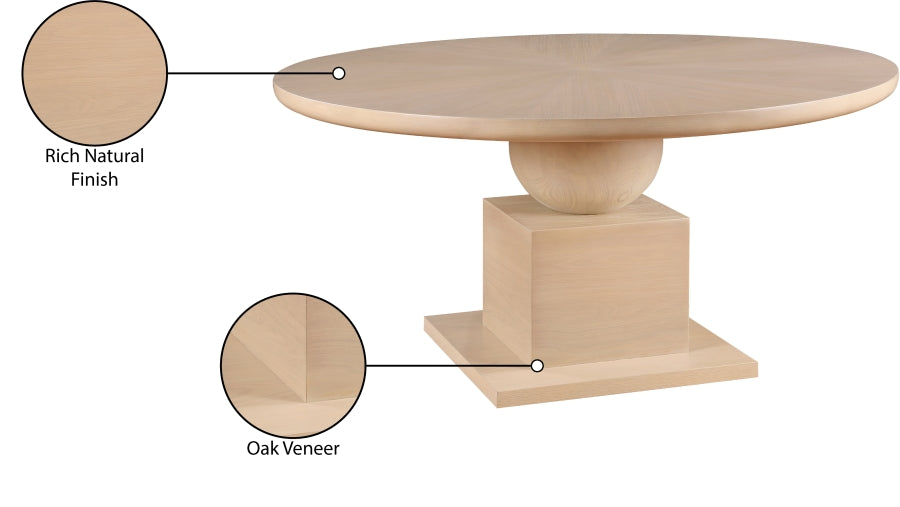 Rishal Dining Table Natural from Meridian - Luna Furniture