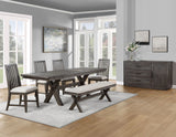 Riverdale 6-Piece Dining Set, Black(Table, Bench & 4 Side Chairs) - SET | RV500KTT | RV500KTB | RV500KS(4) | RV500KBN