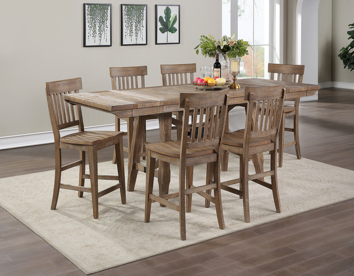 Riverdale 7-Piece Counter Set(Counter Table , 6 Side Chairs) from Steve Silver - Luna Furniture