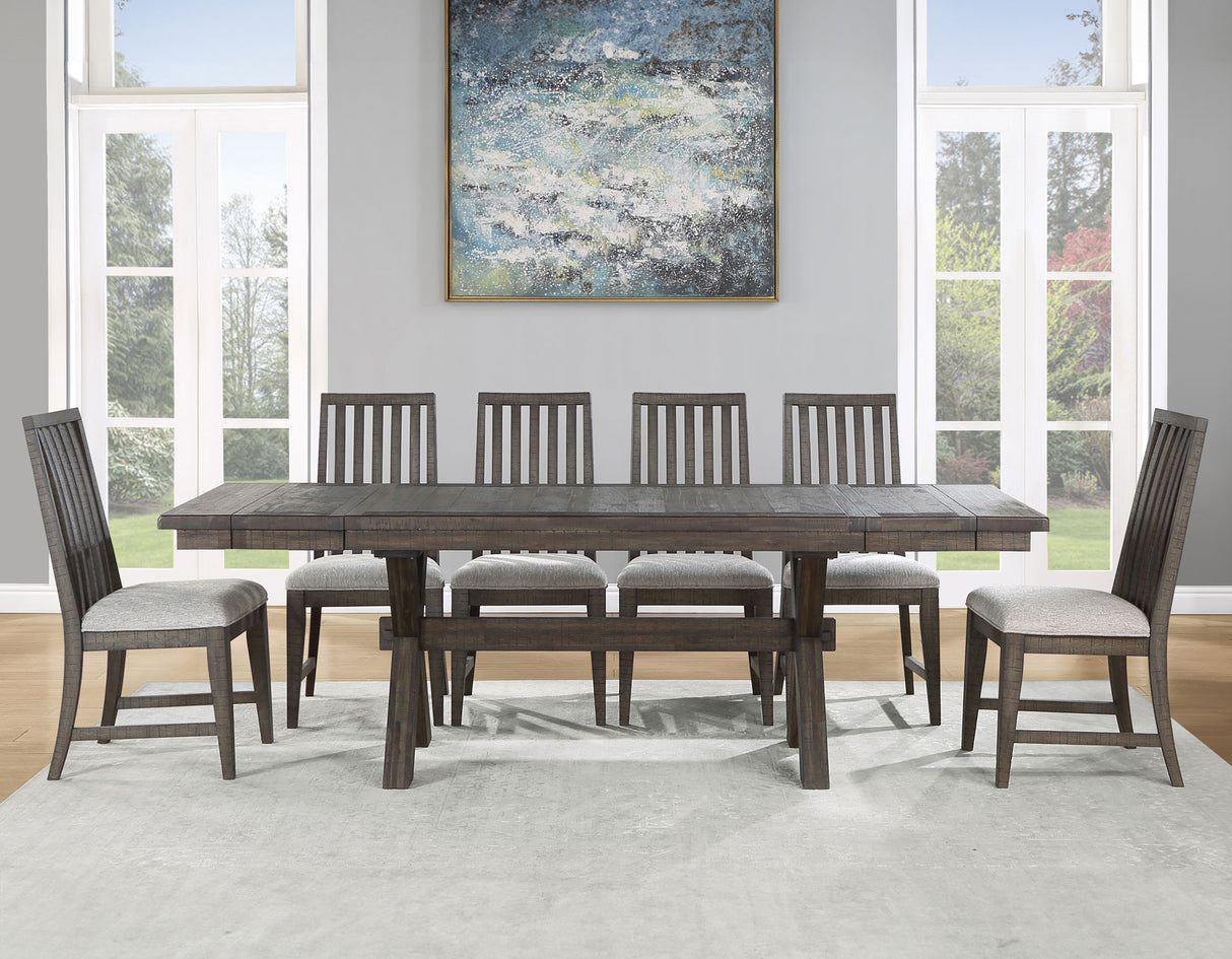 Riverdale 72-96-inch Trestle Dining Table w/2 -12-inch leaves - SET | RV500KTT | RV500KTB