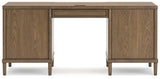 Roanhowe Home Office Desk and Storage in Brown from Ashley - Luna Furniture