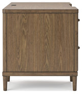 Roanhowe Home Office Desk and Storage in Brown from Ashley - Luna Furniture