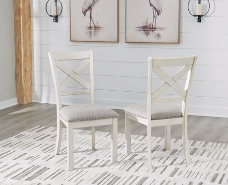 Robbinsdale Dining Table and 4 Chairs with Storage in Antique White - PKG020814