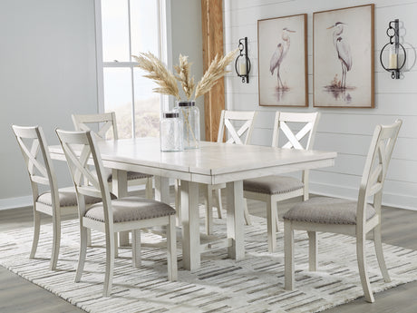 Robbinsdale Dining Table and 6 Chairs in Antique White - PKG020810