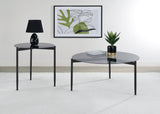 Rosalie Round Smoked Glass Top Coffee Table Sandy Black from Coaster - Luna Furniture