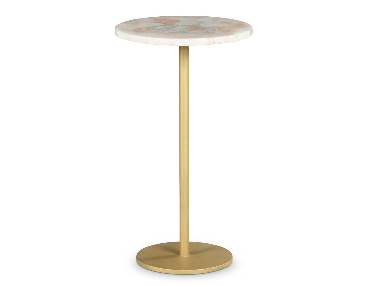 Rosie Rose Quartz Top Chairside End Table from Steve Silver - Luna Furniture