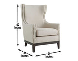 Roswell Wing Back Chair, Beige - RW850ACB