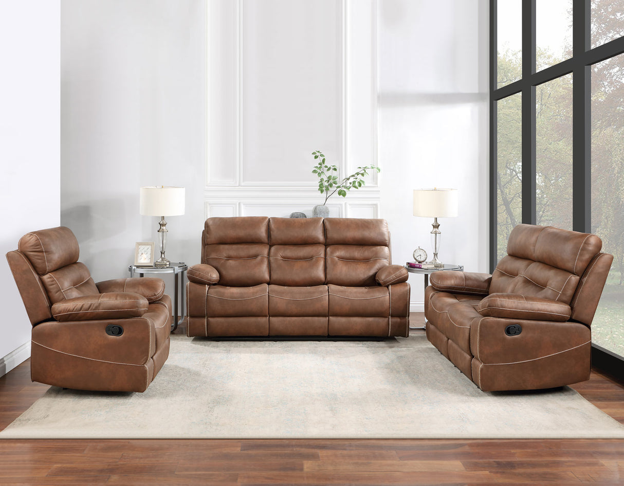 Rudger 3-Piece Manual Motion Set, Brown from Steve Silver - Luna Furniture