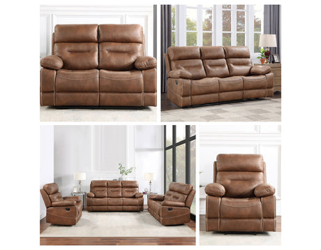 Rudger 3-Piece Manual Motion Set, Brown from Steve Silver - Luna Furniture