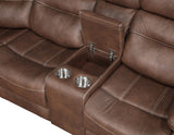 Rudger 3-Piece Manual Reclining Sectional, Chestnut from Steve Silver - Luna Furniture