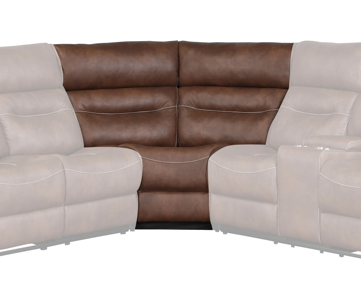 Rudger 3-Piece Manual Reclining Sectional, Chestnut from Steve Silver - Luna Furniture