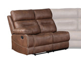 Rudger 3-Piece Manual Reclining Sectional, Chestnut from Steve Silver - Luna Furniture