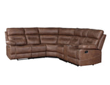 Rudger 3-Piece Manual Reclining Sectional, Chestnut from Steve Silver - Luna Furniture