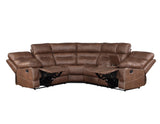 Rudger 3-Piece Manual Reclining Sectional, Chestnut from Steve Silver - Luna Furniture