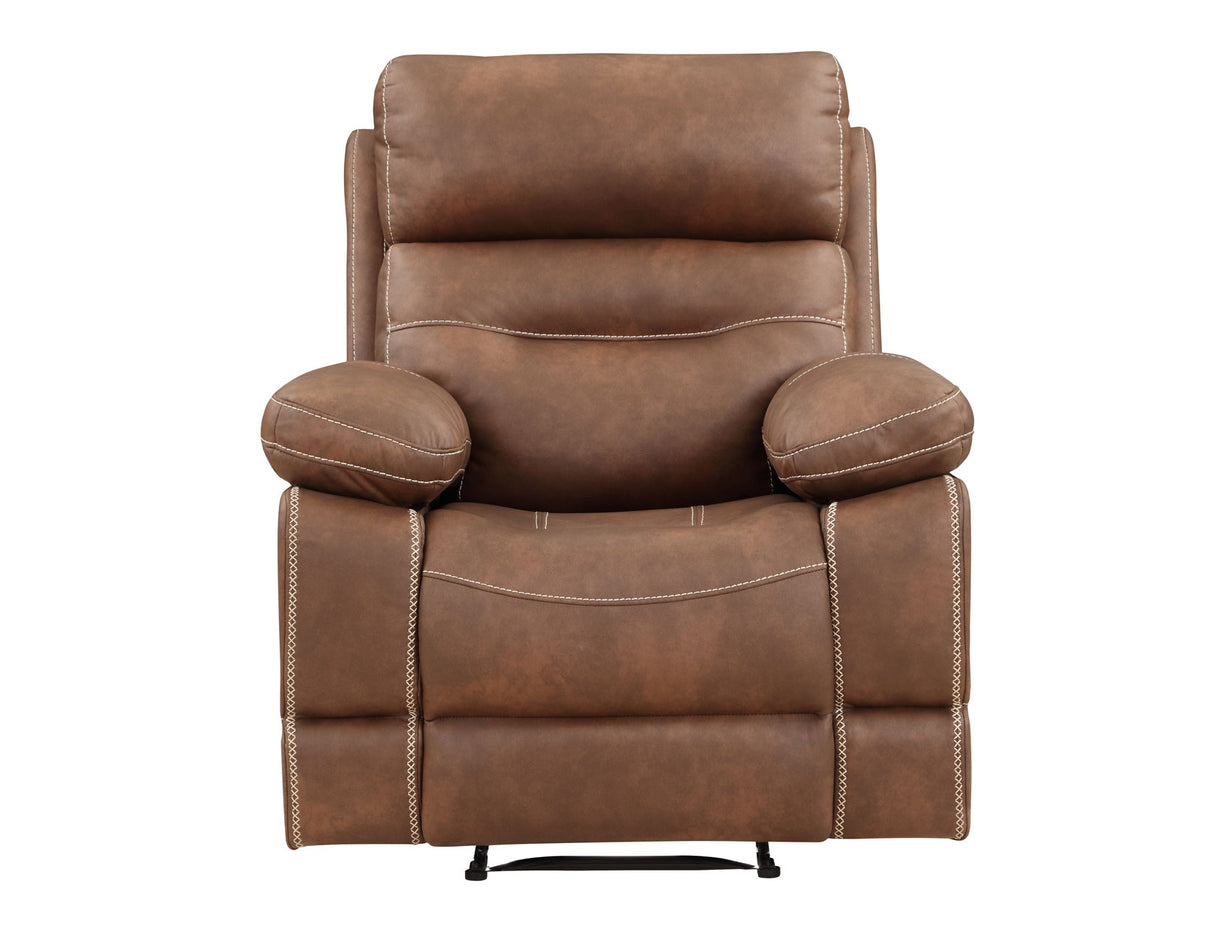 Rudger Manual Recliner, Brown - RUD800CN