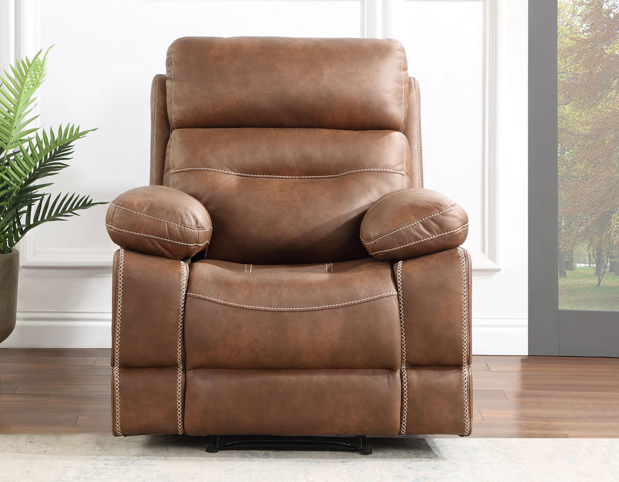 Rudger Manual Recliner, Brown - RUD800CN