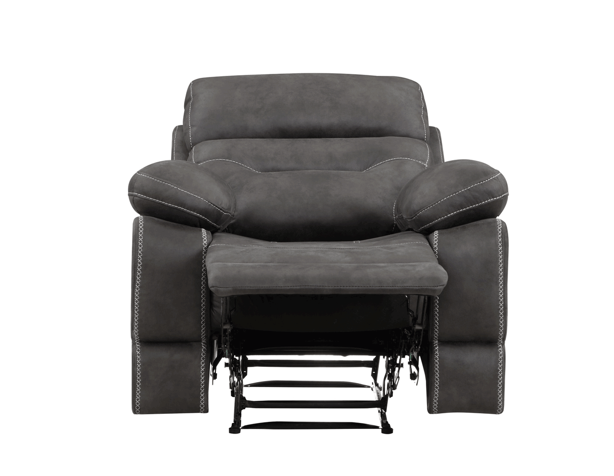 Rudger Manual Recliner, Gray - RUD800CG