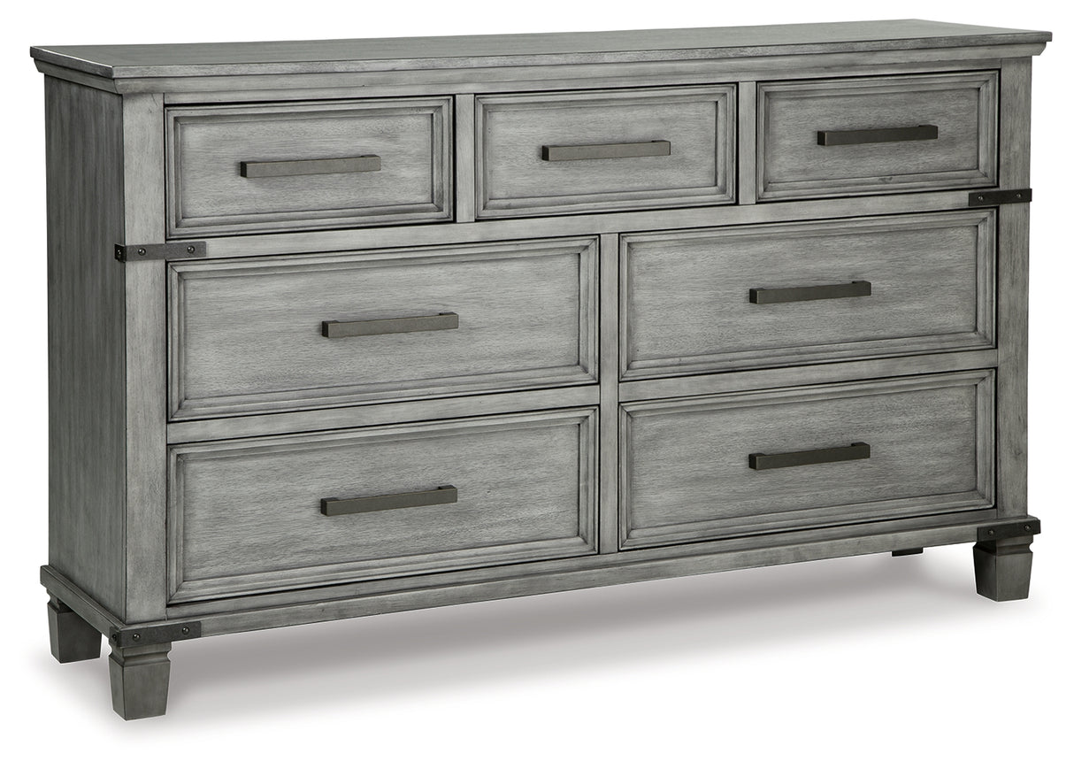 Russelyn California King Storage Bed with Dresser in Gray from Ashley - Luna Furniture