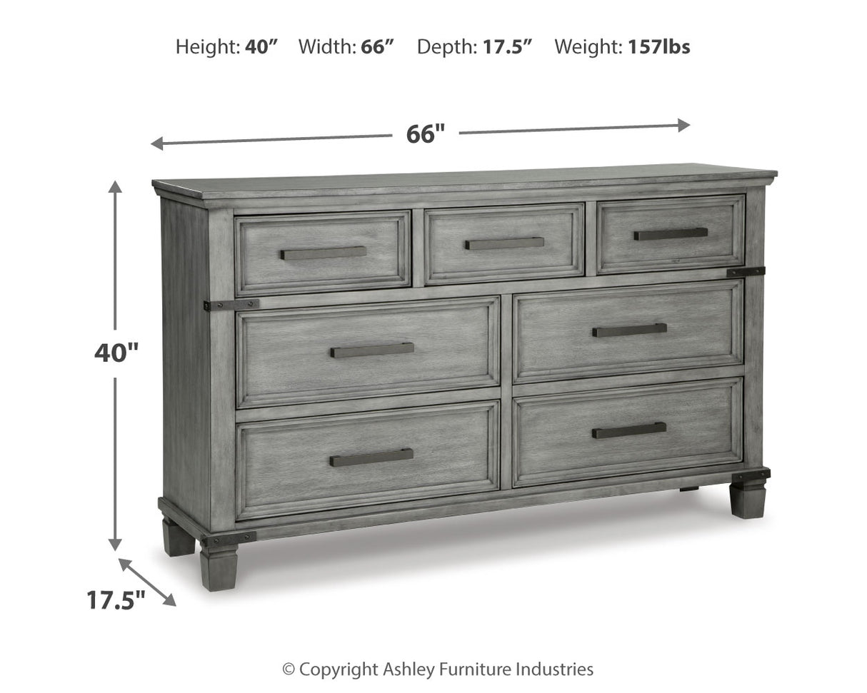 Russelyn California King Storage Bed with Dresser in Gray from Ashley - Luna Furniture